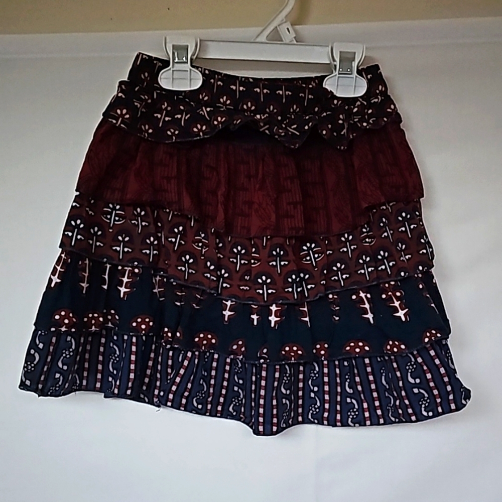 PINK & BLUE ETHNIC | Toddler Girl's Tiered Ruffle Indian Skirt - Set of 2 - Picture 13 of 16